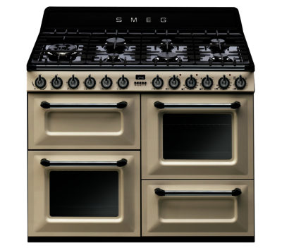 SMEG  TR4110P1 Dual Fuel Range Cooker - Cream & Black